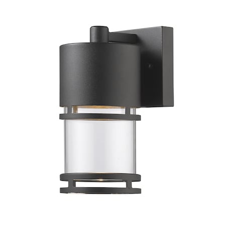 Z-Lite Luminata Outdoor LED Wall Light, Black & Clear 553S-BK-LED